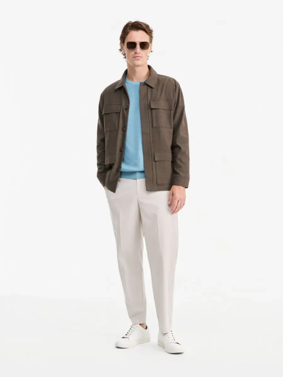 Мужская куртка-полевка с четырьмя клапанами Alfani, Jacket Glenn Plaid Yd - Oliva — изображение 3 из 5
