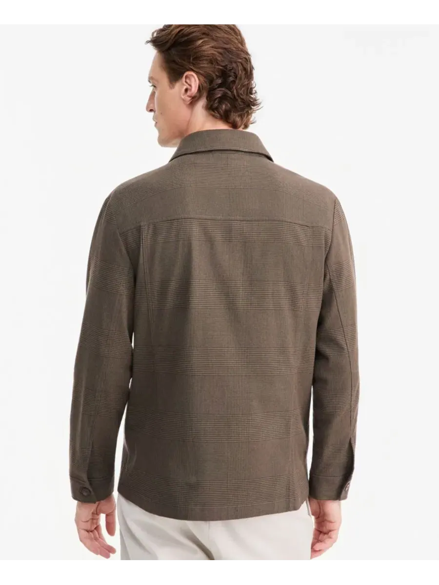 Мужская куртка-полевка с четырьмя клапанами Alfani, Jacket Glenn Plaid Yd - Oliva — изображение 4 из 5
