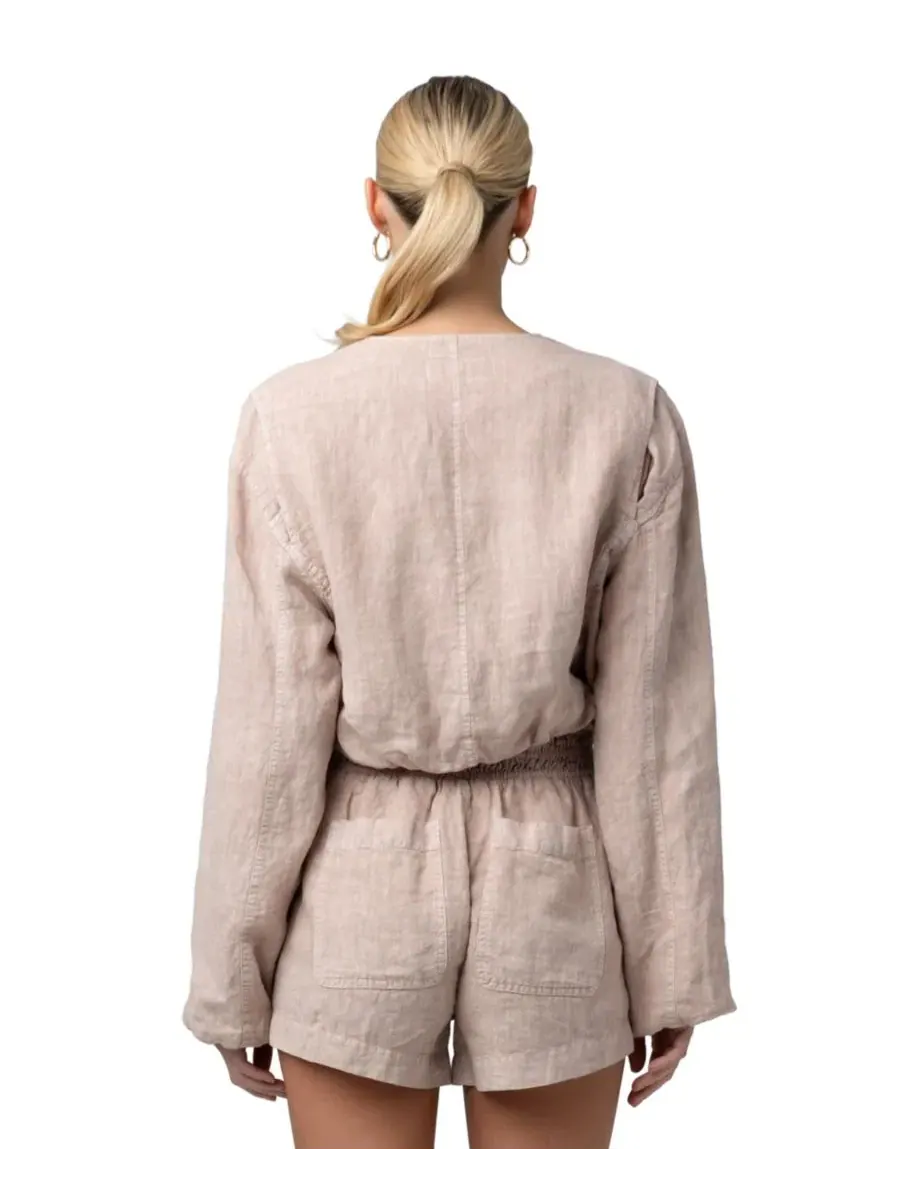 Женская куртка без воротника на молнии, модель Collarless Zipper Jacket BLANK NYC, Read My Lips — изображение 6 из 6