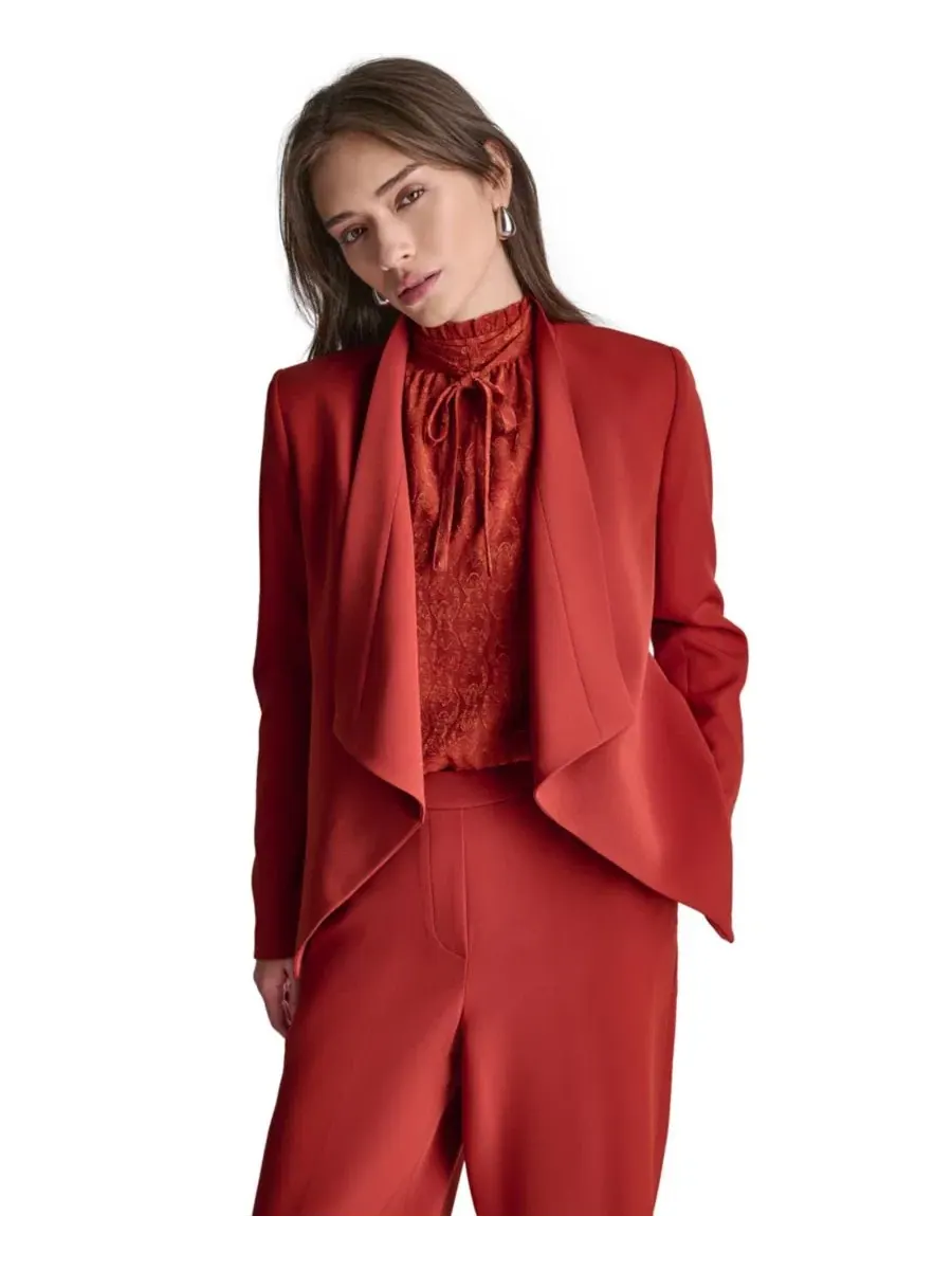 Женский жакет открытый с воротником BCBG, Mesa Rust