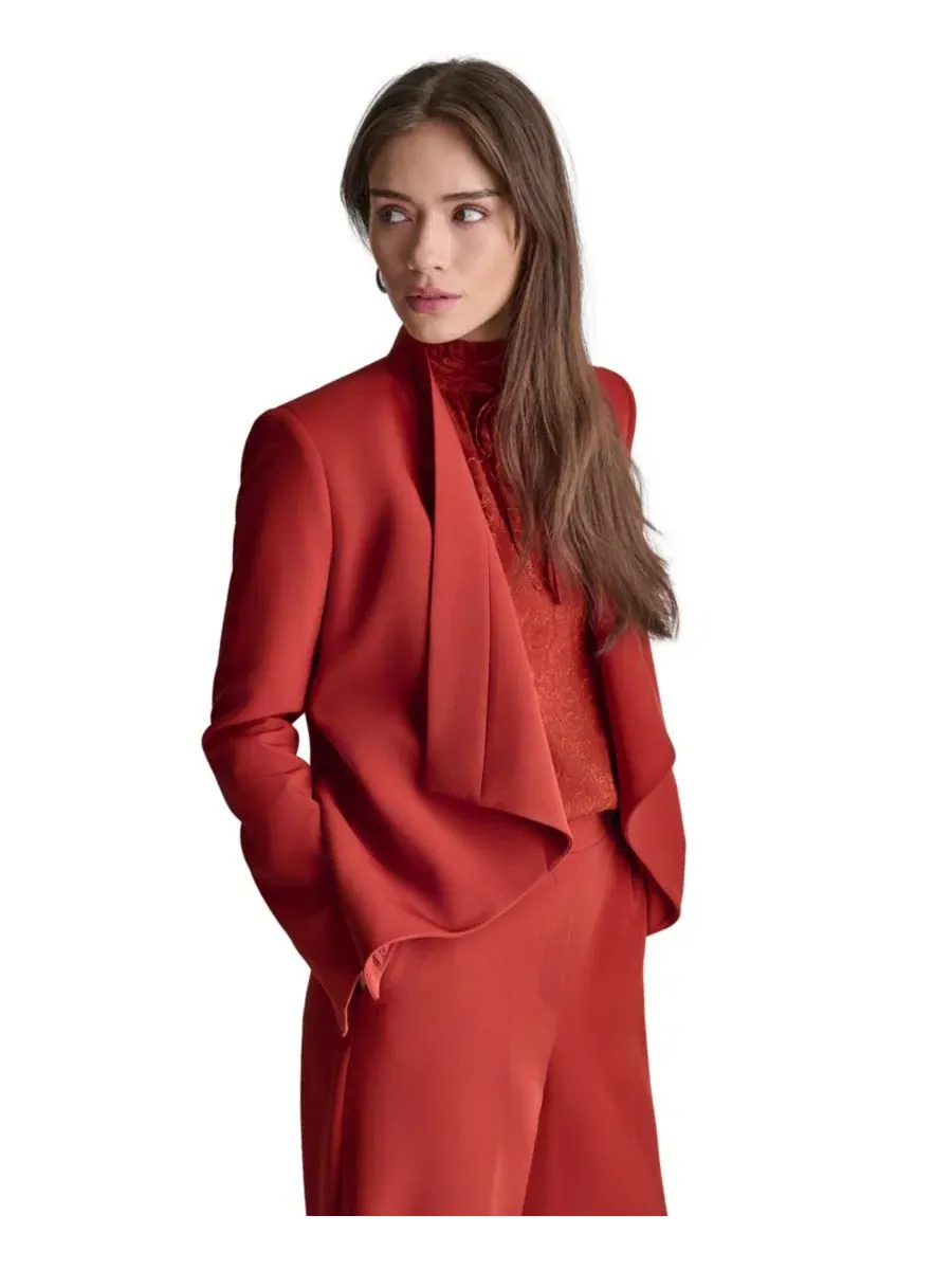 Женский жакет открытый с воротником BCBG, Mesa Rust — изображение 4 из 8