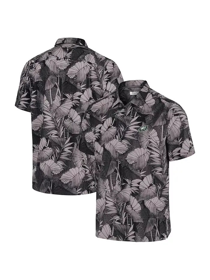 Мужская черная рубашка Philadelphia Eagles Bahama Coast Nuevo Fronds Camp на пуговицах Tommy Bahama