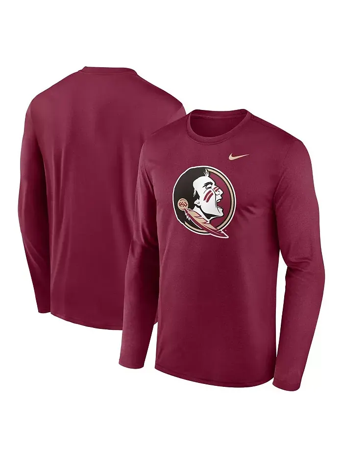 Мужская футболка с длинным рукавом Garnet Florida State Seminoles Primetime Primary Legend Nike