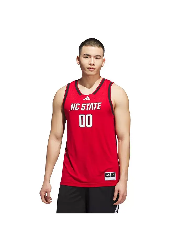 Мужская баскетбольная майка 00 Red NC State Wolfpack Replica Swingman adidas — изображение 2 из 5