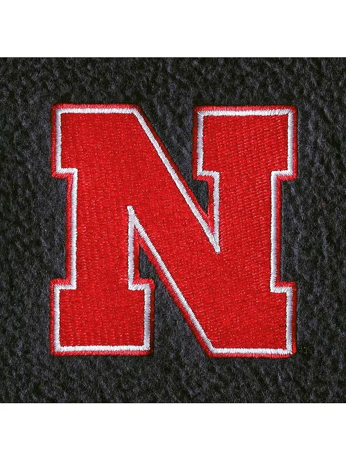 Мужской черный жилет Nebraska Huskers с застежкой-молнией adidas — изображение 2 из 4