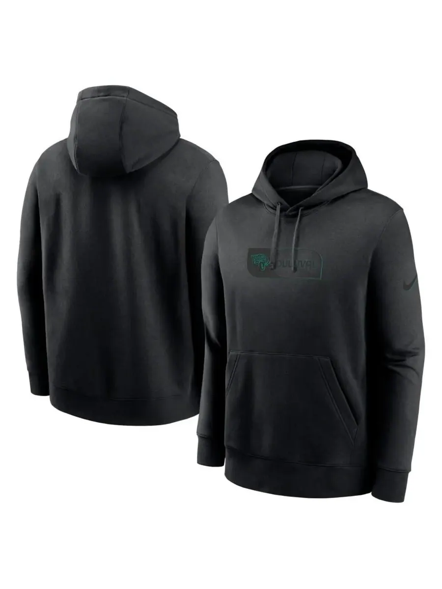 Nike Мужская черная толстовка с капюшоном Jacksonville Jaguars Edge French Terry Club