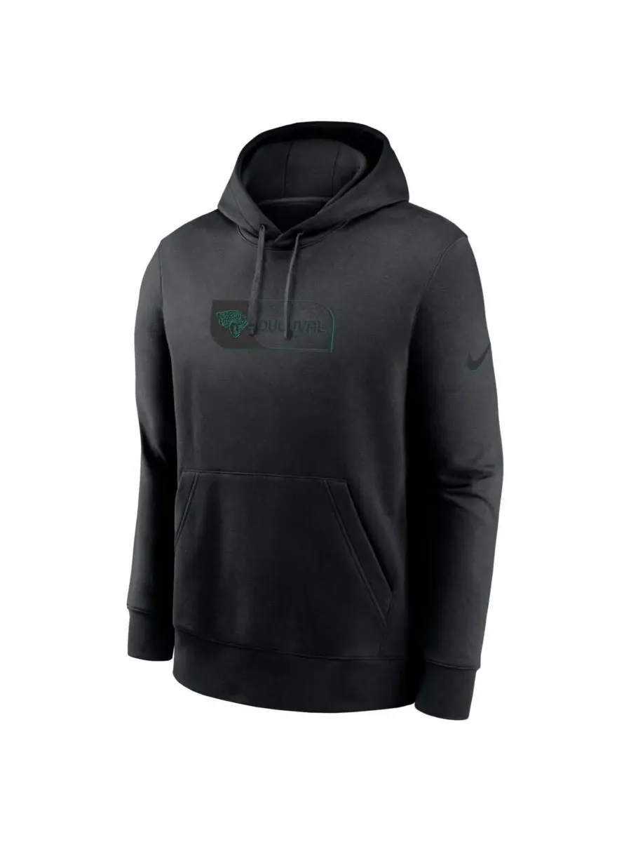 Nike Мужская черная толстовка с капюшоном Jacksonville Jaguars Edge French Terry Club — изображение 2 из 3, черный