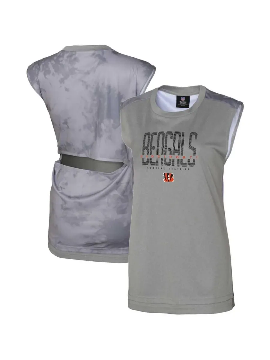 Outerstuff Женская серая майка Cincinnati Bengals No Sweat Tank Top