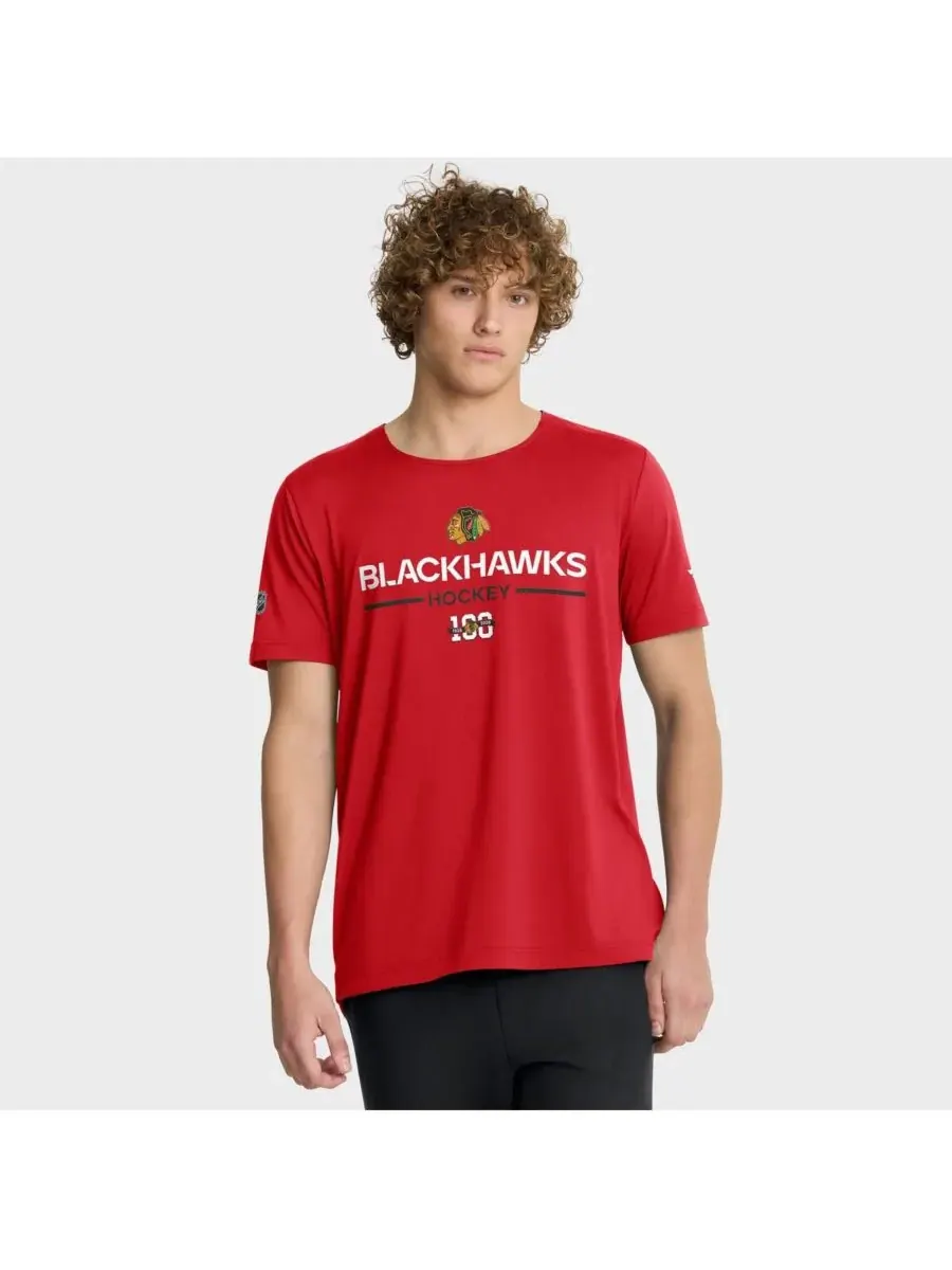 Fanatics Мужская красная футболка Chicago Blackhawks Authentic Pro Centennial Rink Tech