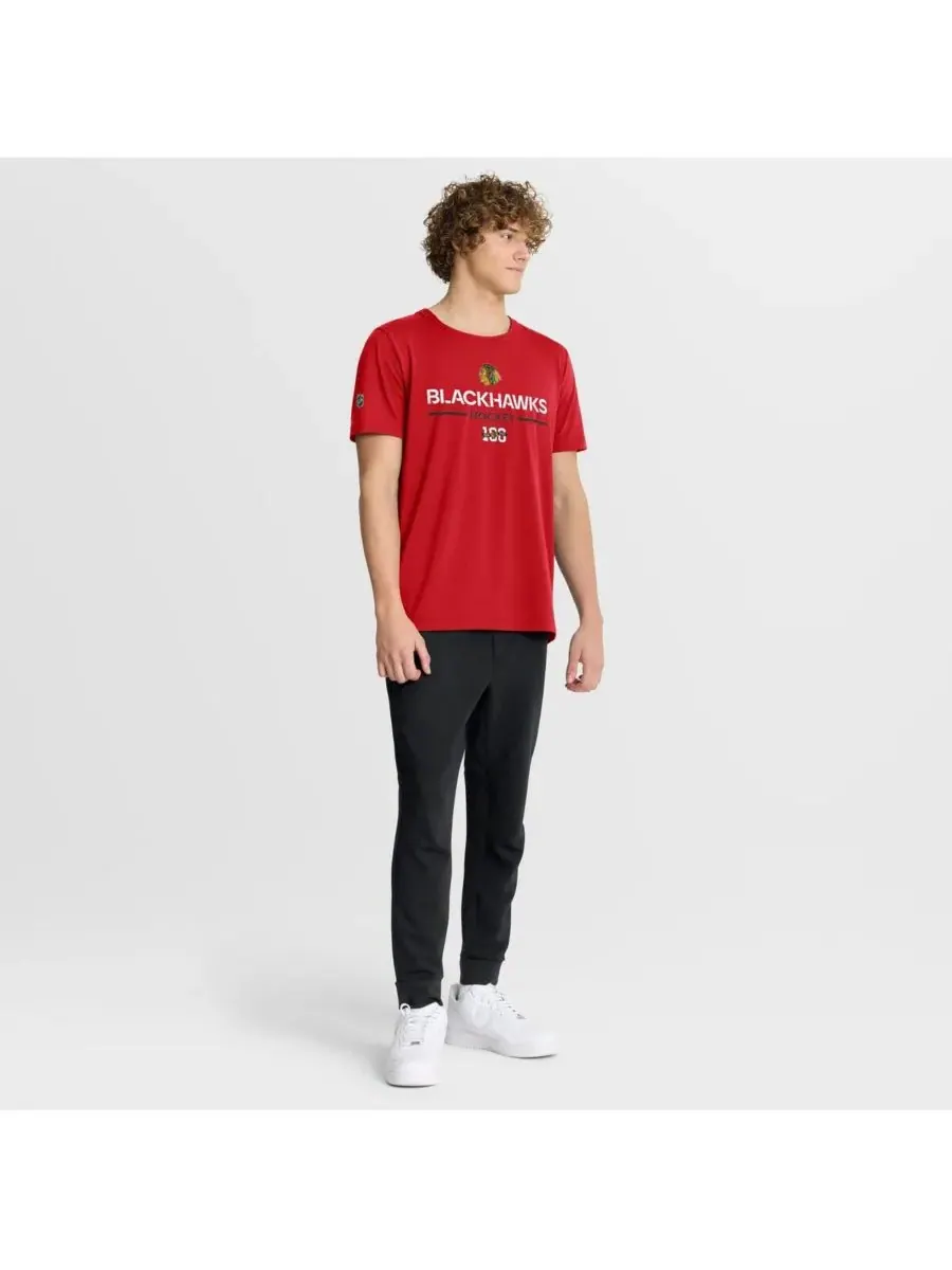 Fanatics Мужская красная футболка Chicago Blackhawks Authentic Pro Centennial Rink Tech — изображение 3 из 3, красный