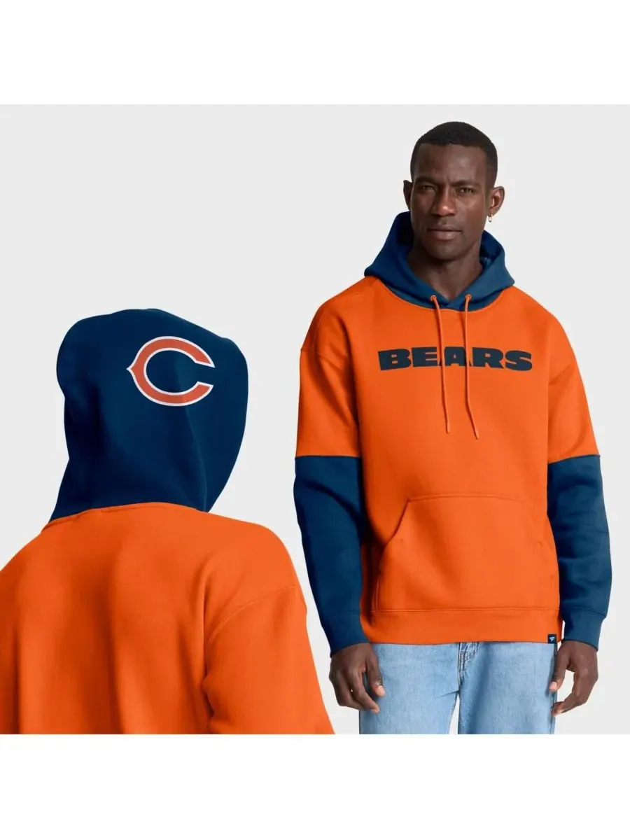 Fanatics Мужская оранжевая толстовка с капюшоном в виде шлема команды Chicago Bears