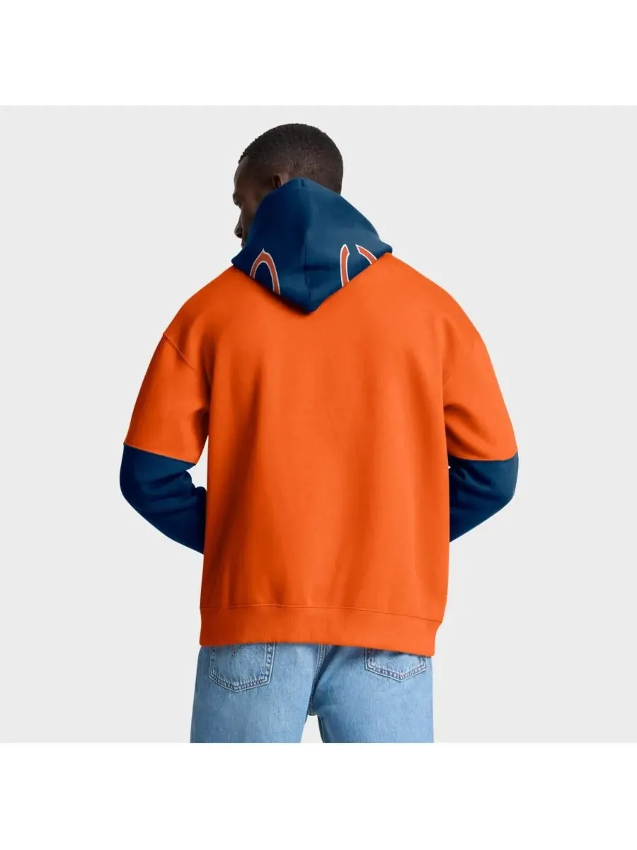 Fanatics Мужская оранжевая толстовка с капюшоном в виде шлема команды Chicago Bears — изображение 3 из 5, оранжевый