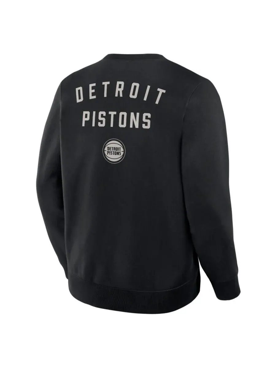 Fanatics Мужская черная толстовка Detroit Pistons Crossover Collection Defensive Rotation Drill — изображение 2 из 2, черный