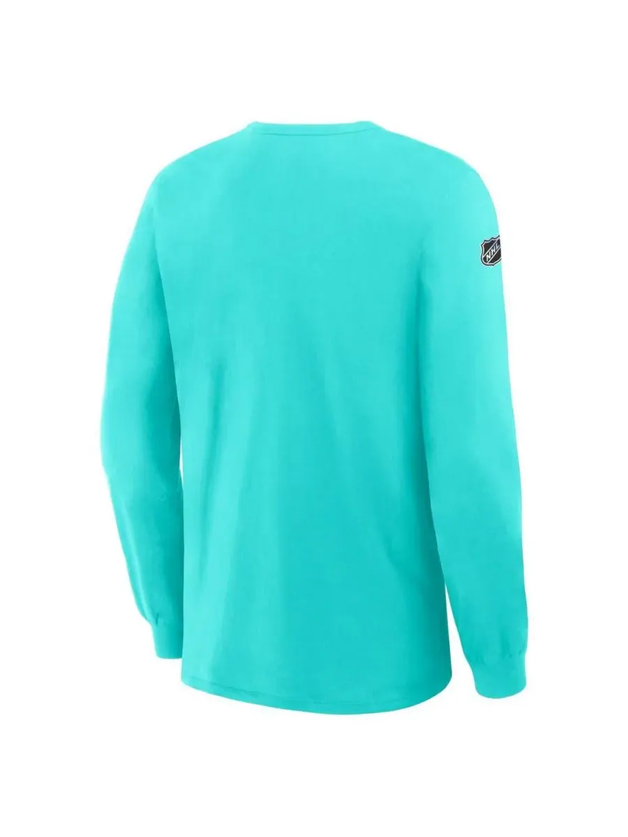 Fanatics Мужская светло-голубая футболка с длинным рукавом Seattle Kraken Authentic Pro Property Of — изображение 3 из 3