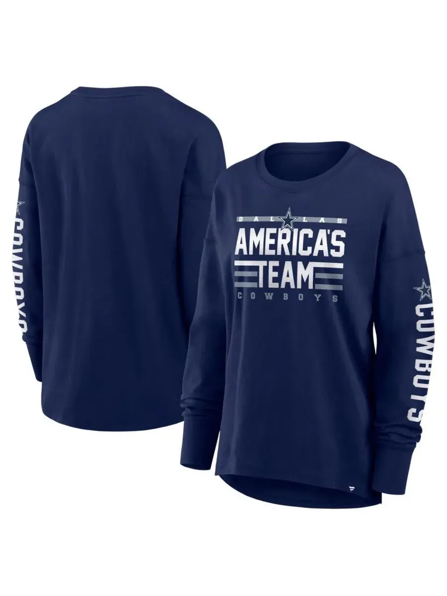 Fanatics Женская темно-синяя футболка с длинным рукавом Dallas Cowboys Hometown Legacy