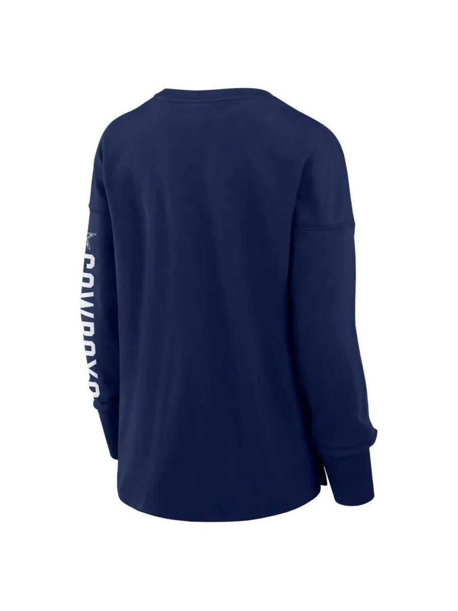 Fanatics Женская темно-синяя футболка с длинным рукавом Dallas Cowboys Hometown Legacy — изображение 2 из 3, темно-синий