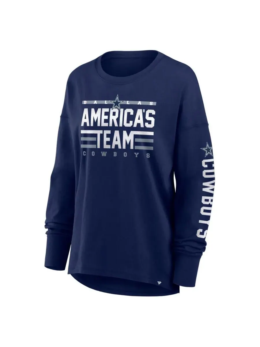 Fanatics Женская темно-синяя футболка с длинным рукавом Dallas Cowboys Hometown Legacy — изображение 3 из 3, темно-синий