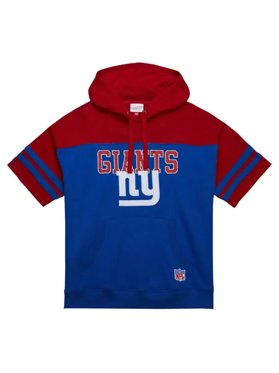 Мужская толстовка с коротким рукавом и винтажным логотипом New York Giants Off Field Mitchell & Ness — изображение 2 из 4