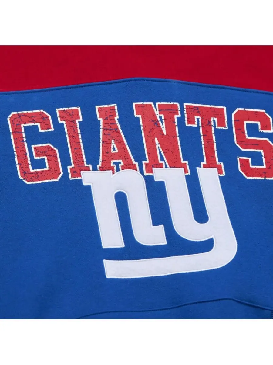 Мужская толстовка с коротким рукавом и винтажным логотипом New York Giants Off Field Mitchell & Ness — изображение 4 из 4
