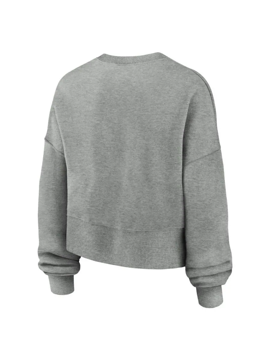 Nike Женская толстовка оверсайз с изображением арки Феникса и символикой команды Georgia Bulldogs — изображение 2 из 3, серый