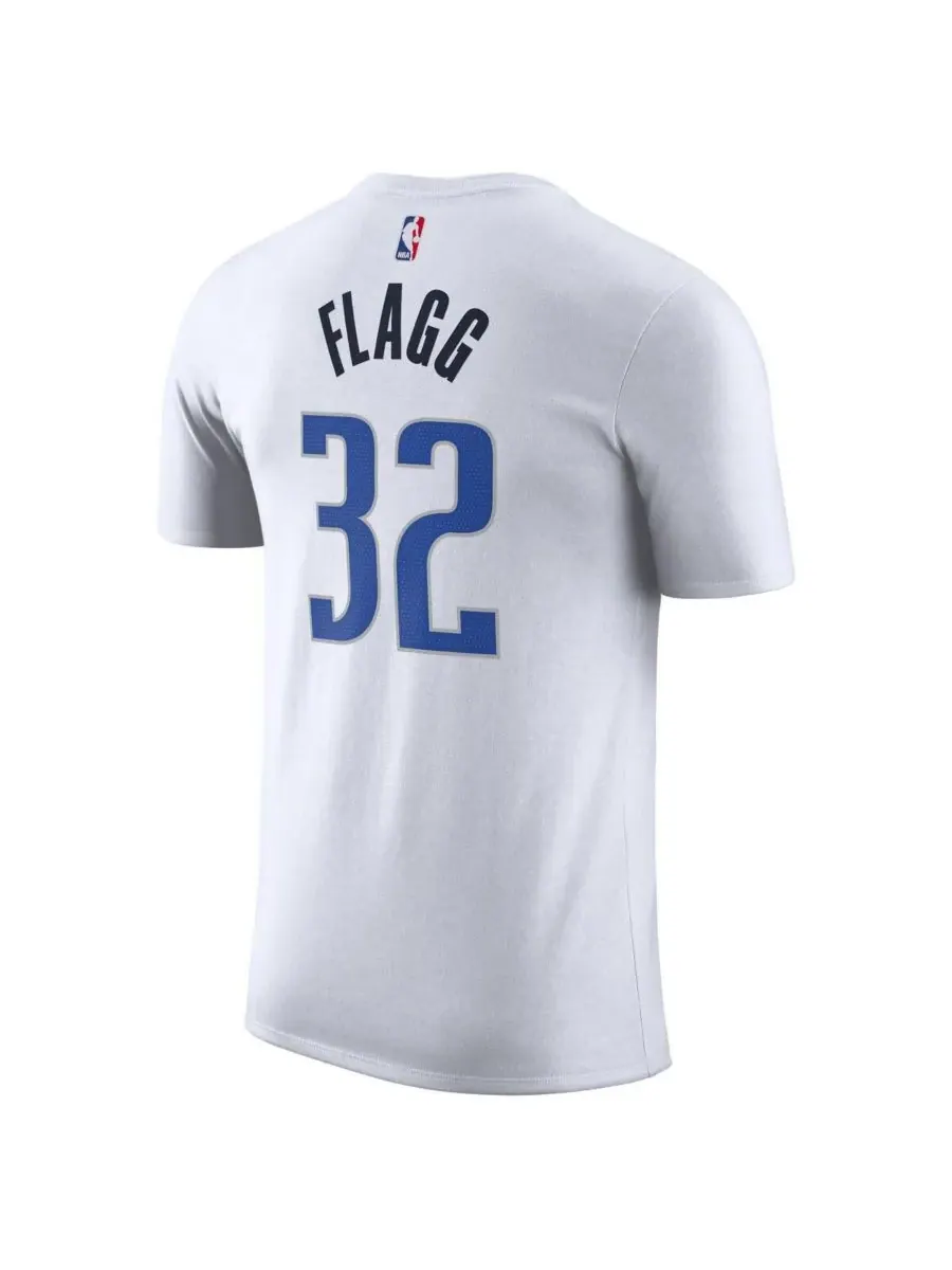 Nike Мужская белая футболка Cooper Flagg с номером игрока команды Dallas Mavericks, выбранного в — изображение 3 из 3, белый