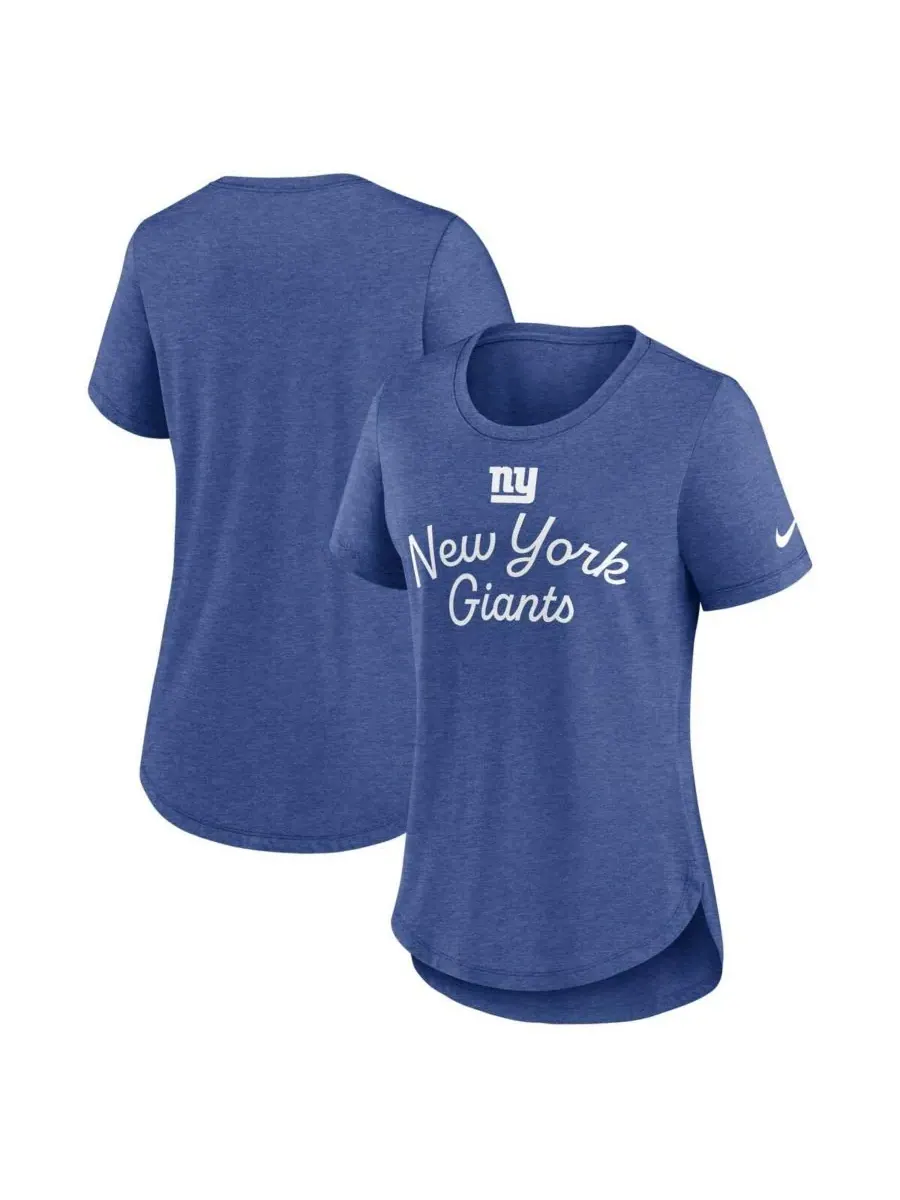 Женская футболка Royal New York Giants Script Tri-Blend Nike