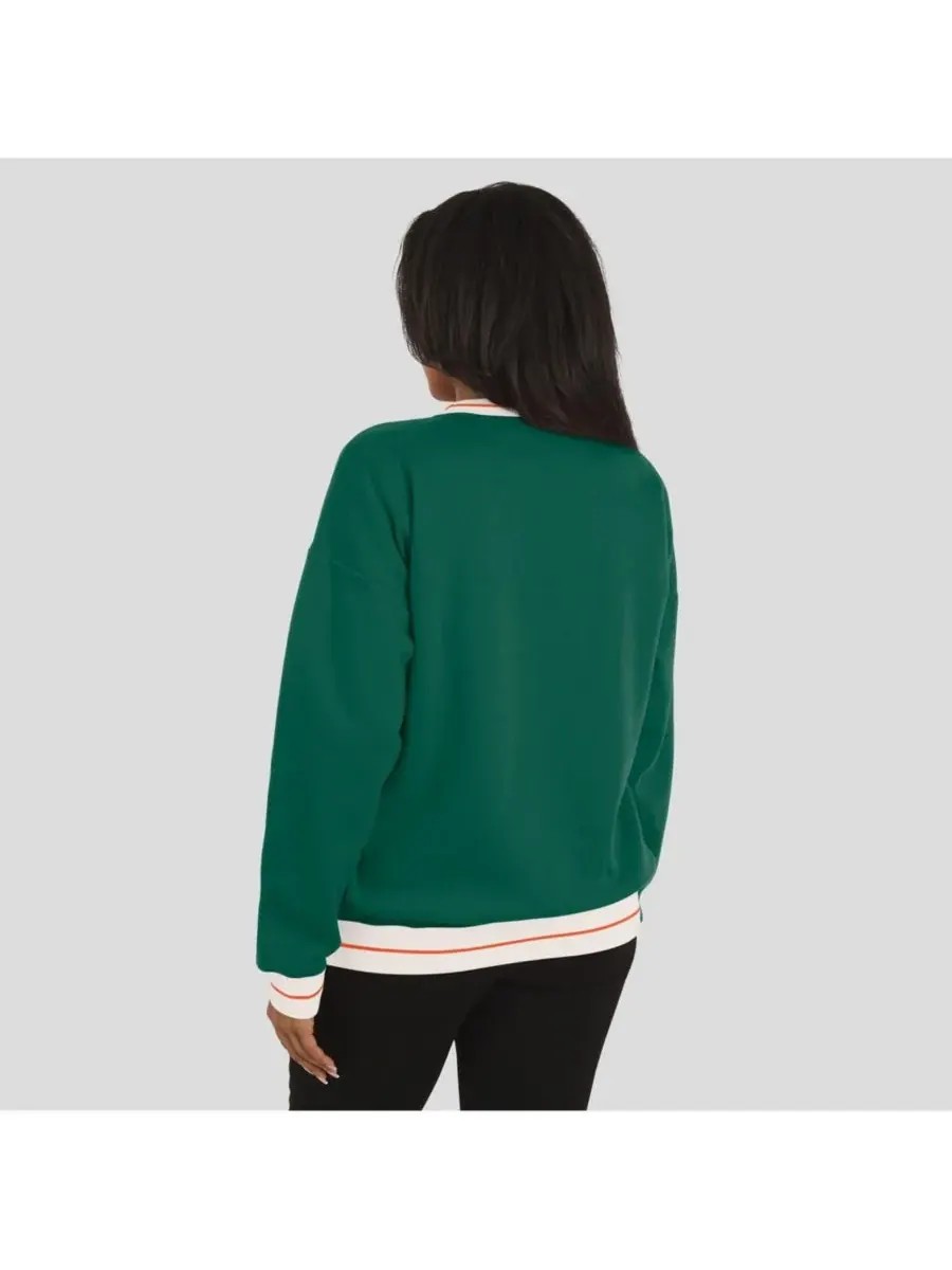 WEAR by Erin Andrews Женская зеленая толстовка с символикой команды Miami Hurricanes — изображение 5 из 5, зеленый