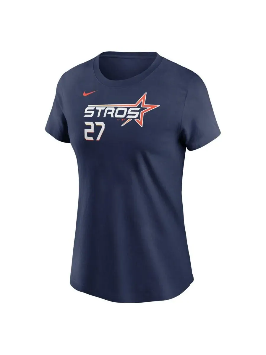 Nike Женская футболка Jose Altuve Navy Houston Astros 2025 City Connect Fuse Name Number — изображение 2 из 3, темно-синий