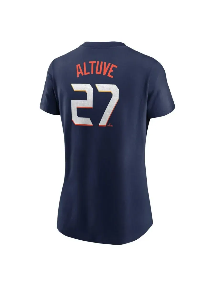 Nike Женская футболка Jose Altuve Navy Houston Astros 2025 City Connect Fuse Name Number — изображение 3 из 3, темно-синий
