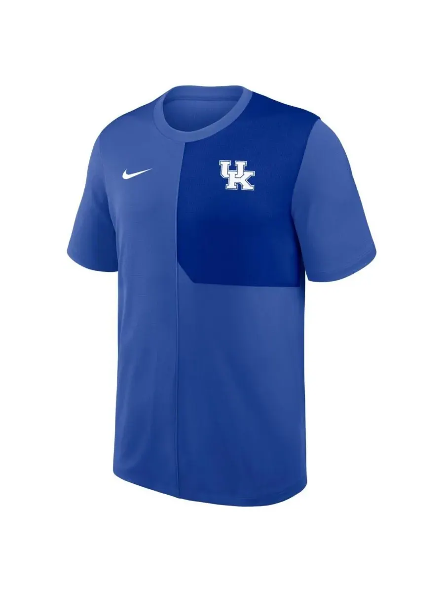 Мужская футболка тренера Royal Kentucky Wildcats 2025 Sideline UV Performance Coach T-Shirt Nike — изображение 2 из 3