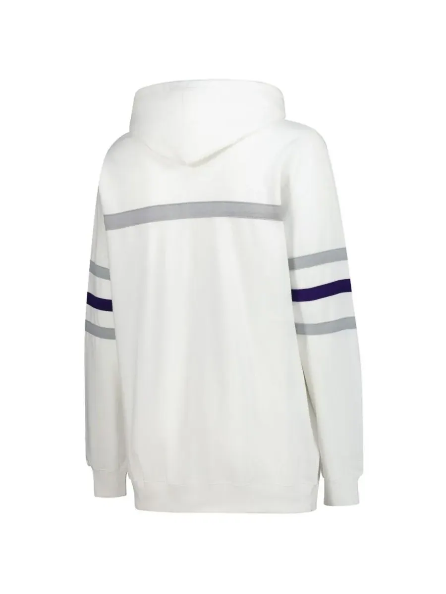 Mitchell & Ness Женская белая толстовка с капюшоном Baltimore Ravens большого размера в стиле ретро — изображение 2 из 3