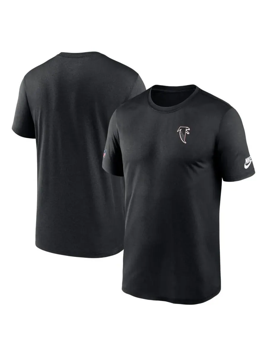 Nike Мужская черная футболка Atlanta Falcons Sideline Alt Pack с небольшим логотипом Legend