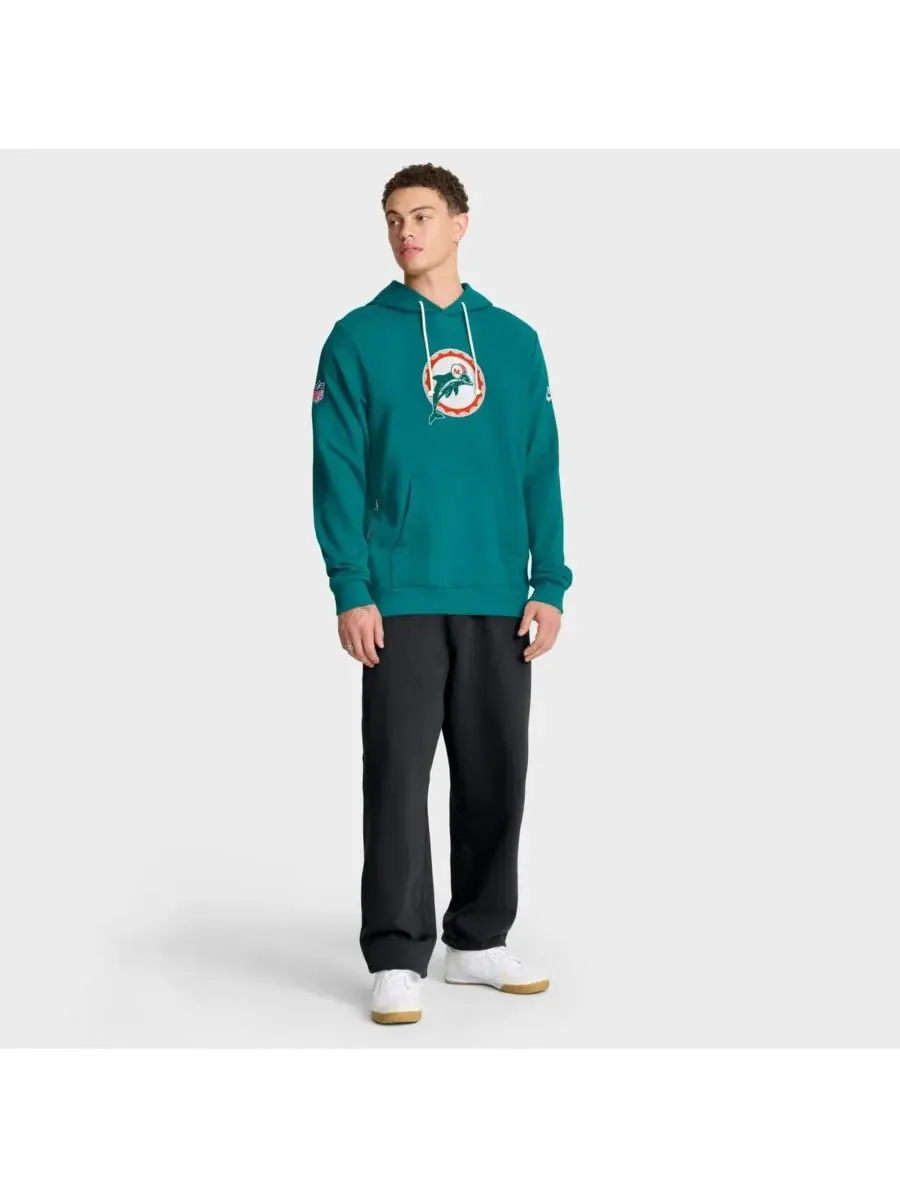 Мужская толстовка Aqua Miami Dolphins Sideline Offensive Set Play Performance Pullover Hoodie Nike — изображение 3 из 5