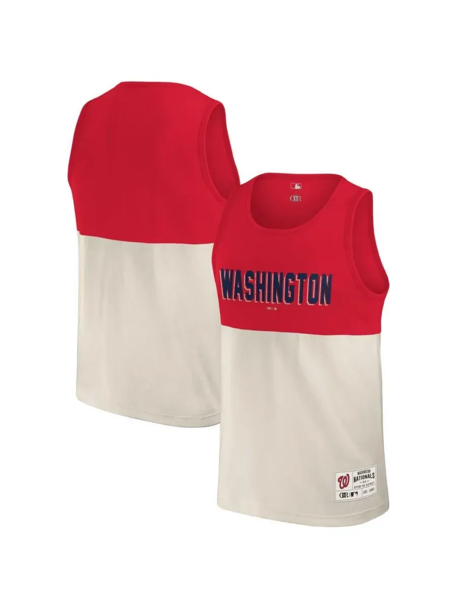 Fanatics Мужская майка Darius Rucker Collection Red Washington Nationals Color Block Tank Top