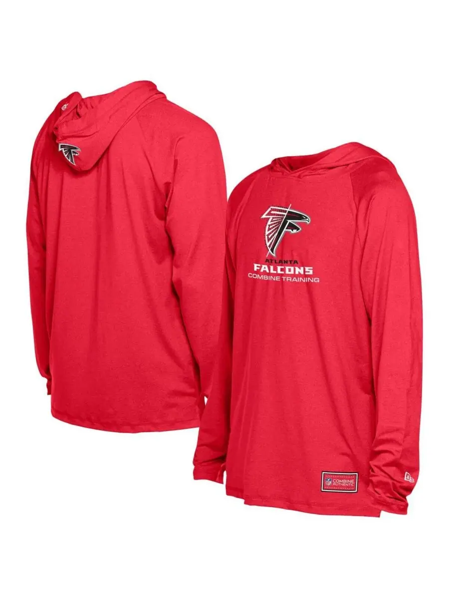 New Era Мужская красная толстовка с капюшоном в стиле Atlanta Falcons