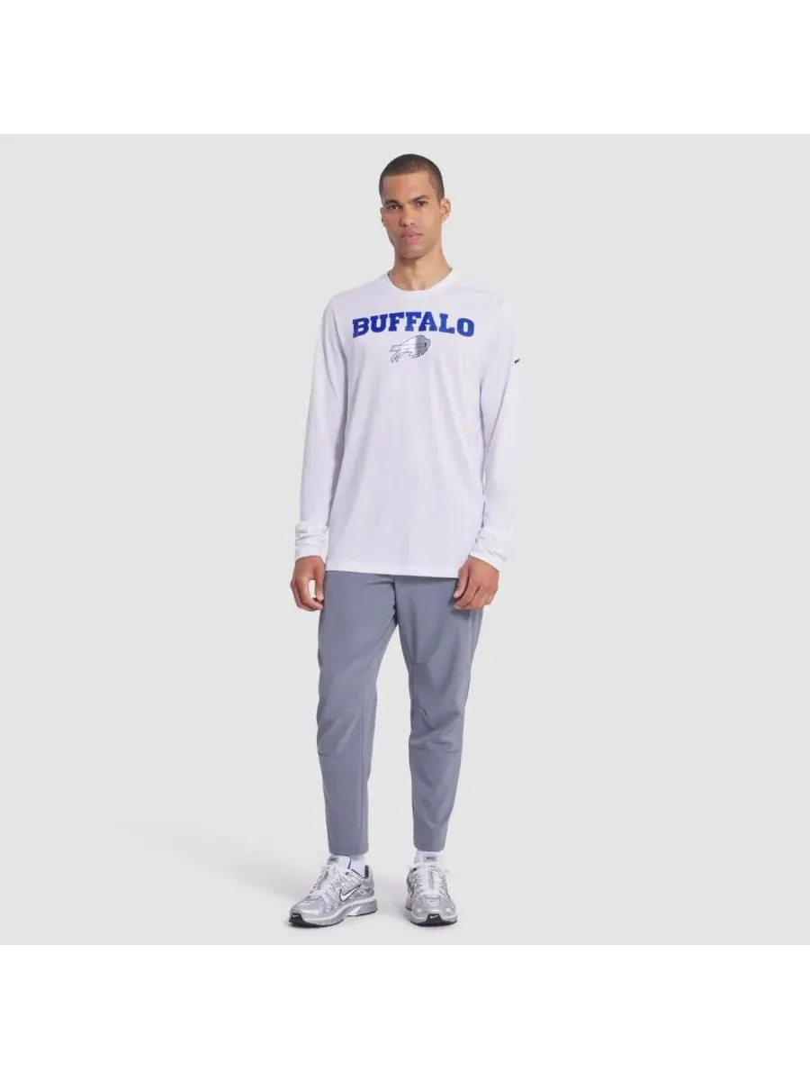 Nike Мужская белая футболка с длинным рукавом Buffalo Bills 2025 Rivalries Collection Sideline — изображение 3 из 3, белый