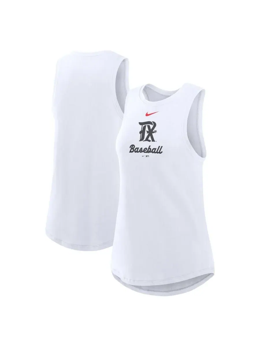 Nike Женская белая майка с высоким воротником Texas Rangers City Connect Tricode Performance Tank