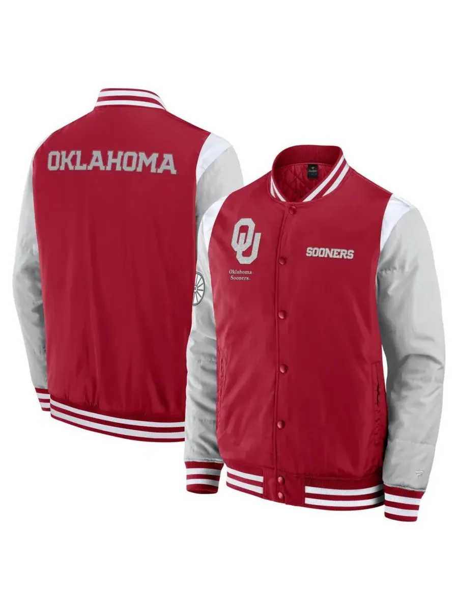 Fanatics Мужская куртка Elements Elite Full-Snap цвета малиновой футболки команды Oklahoma Sooners