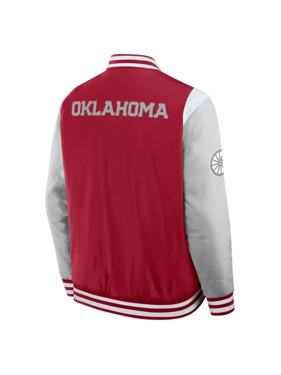 Fanatics Мужская куртка Elements Elite Full-Snap цвета малиновой футболки команды Oklahoma Sooners — изображение 2 из 3
