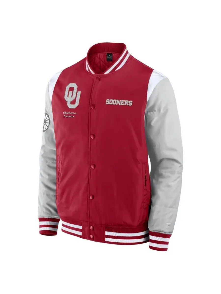 Fanatics Мужская куртка Elements Elite Full-Snap цвета малиновой футболки команды Oklahoma Sooners — изображение 3 из 3