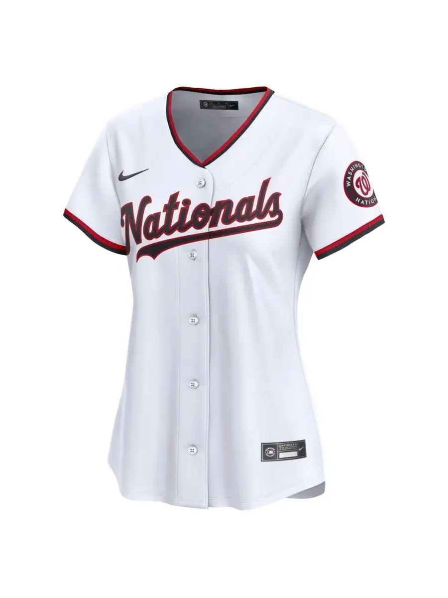 Nike Женская белая домашняя футболка игрока команды Washington Nationals Джеймса Вуда — изображение 2 из 3, белый