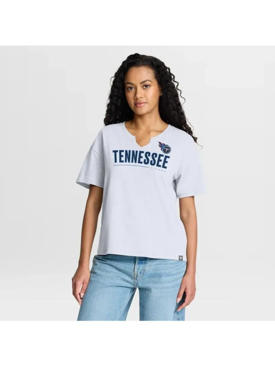 Fanatics Женская белая футболка Tennessee Titans Redzone Slub Boxy