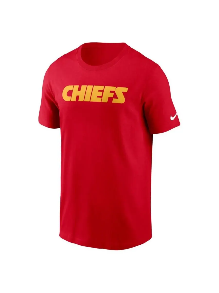 Nike Мужская красная футболка Kansas City Chiefs Primetime Wordmark Essential — изображение 2 из 3, красный