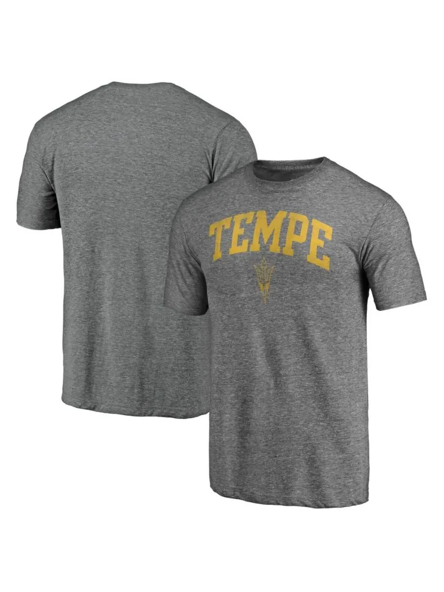 Fanatics Mto Label Мужская футболка Arizona State Sun Devils Arched City Tri-Blend серого цвета