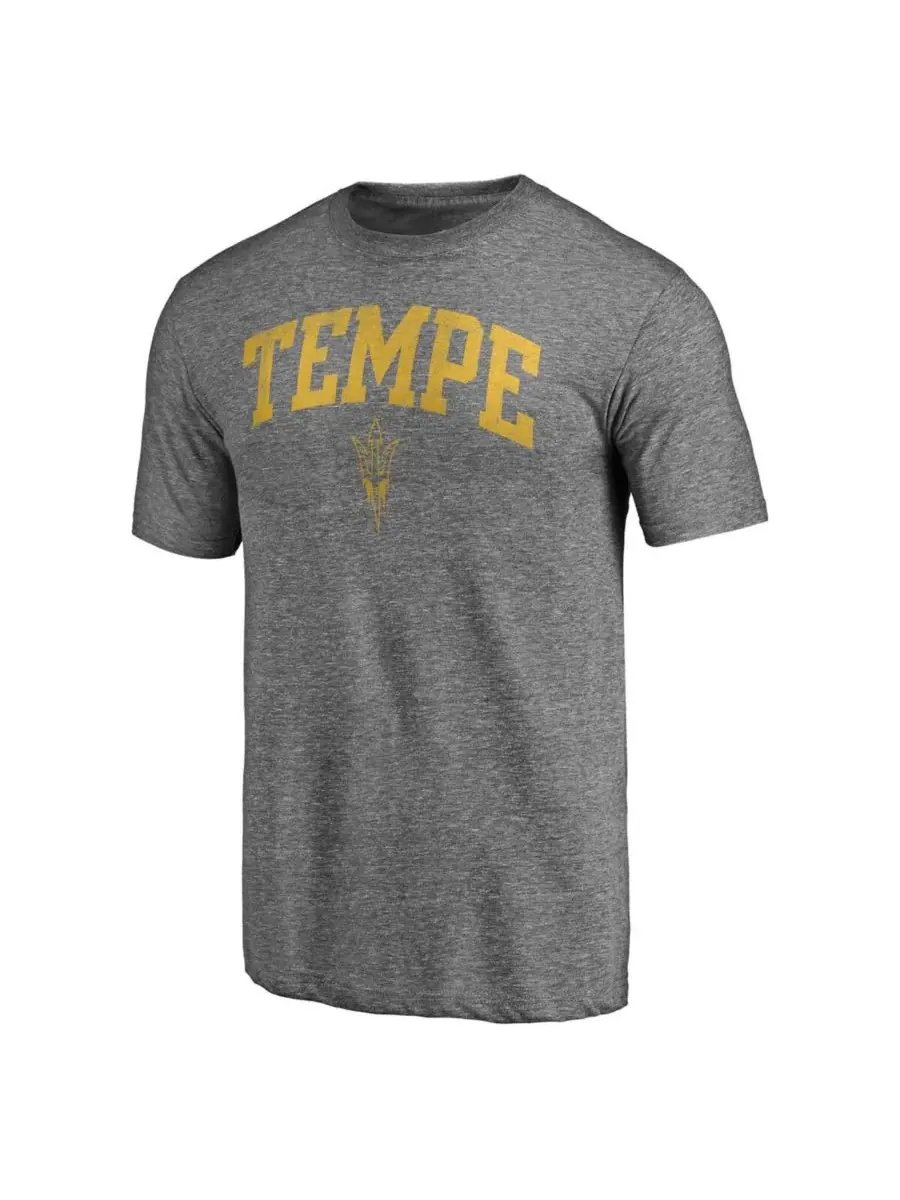 Fanatics Mto Label Мужская футболка Arizona State Sun Devils Arched City Tri-Blend серого цвета — изображение 2 из 3, серый