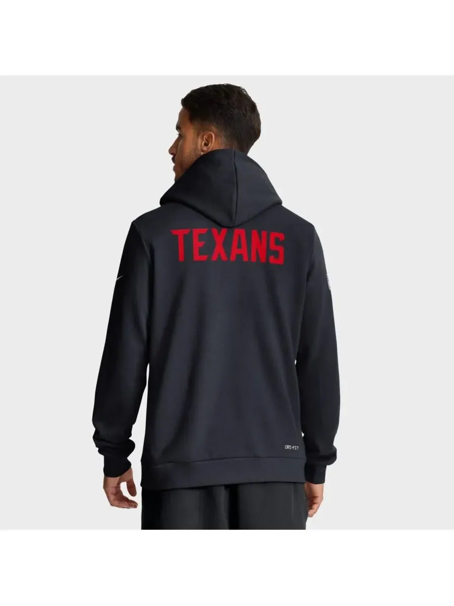 Nike Мужская темно-синяя толстовка с капюшоном Houston Texans Sideline Offensive Set Play — изображение 2 из 5, темно-синий