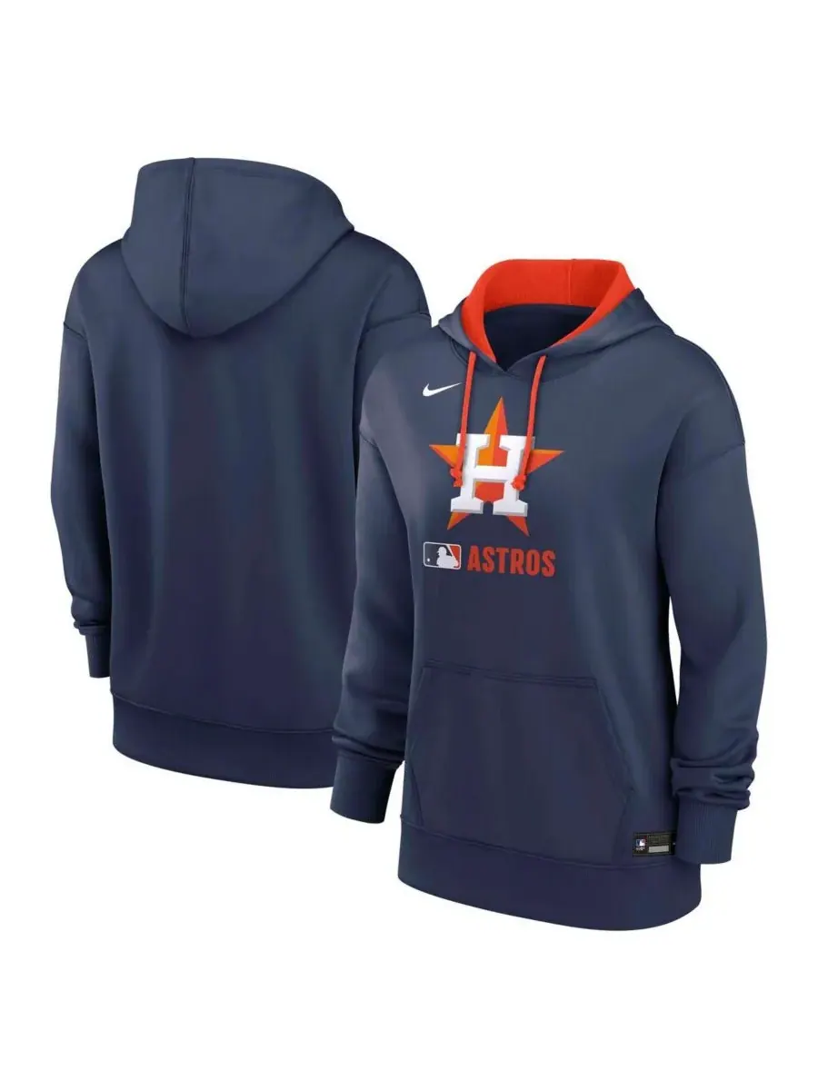 Nike Женская темно-синяя толстовка с капюшоном Houston Astros из аутентичной коллекции Performance