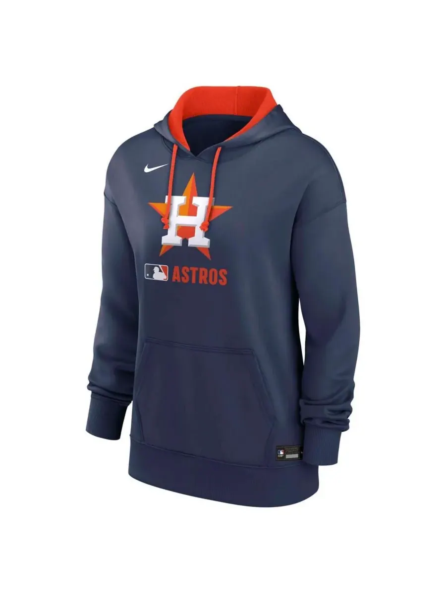 Nike Женская темно-синяя толстовка с капюшоном Houston Astros из аутентичной коллекции Performance — изображение 3 из 3