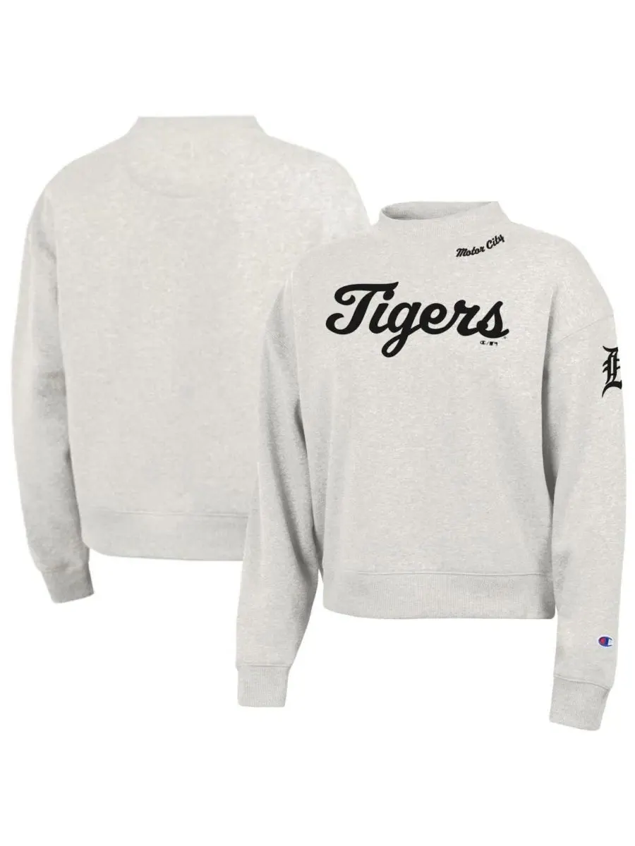 Женский свитшот Triumph Tri-Blend Stone Detroit Tigers Champion