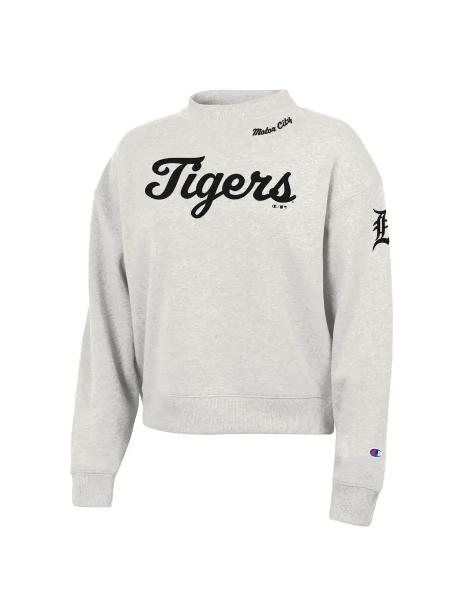 Женский свитшот Triumph Tri-Blend Stone Detroit Tigers Champion — изображение 3 из 3, серый